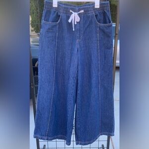 NWOT Universal Thread Dark Blue Wide-Leg Drawstring Jeans